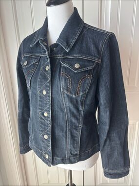 AMI Denim Shirt Jacket in Dark Blue